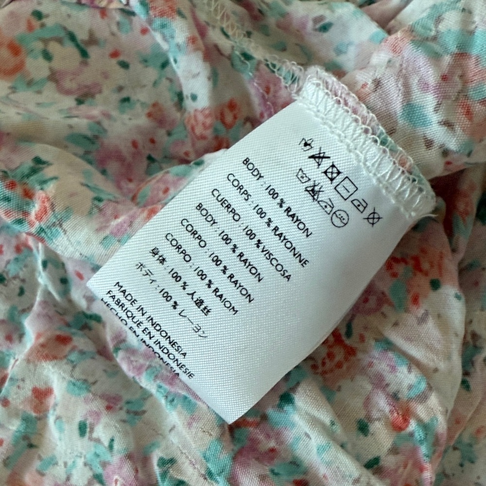 Faithfull the Brand Tonia Floral Mini Dress Pink White Size 2 NWT - Picture 6 of 8